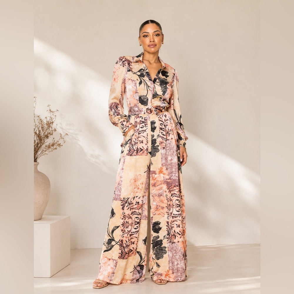 Satin Palazzo Jumpsuit